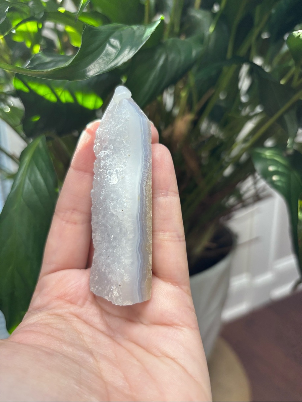 Blue lace Agate Crystal mini tower -